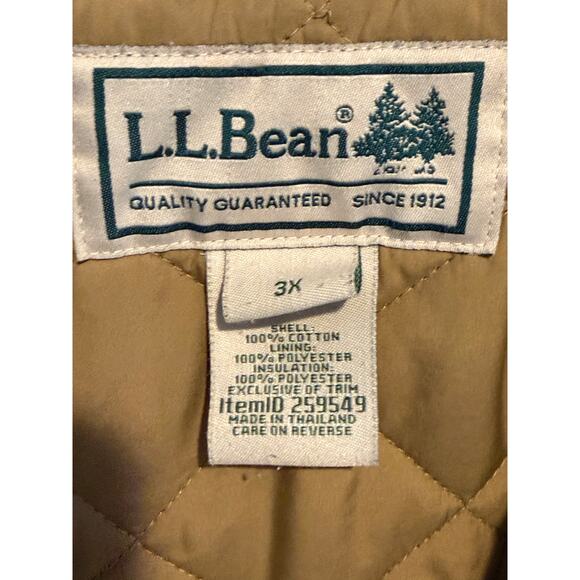 Vintage LL Bean Chore Jacket Barn Tan Field Coat Canvas Tan 3X - Picture 10 of 10